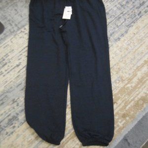 Halston Studio Extra soft Jogging pants In Navy Blue  NWT size M